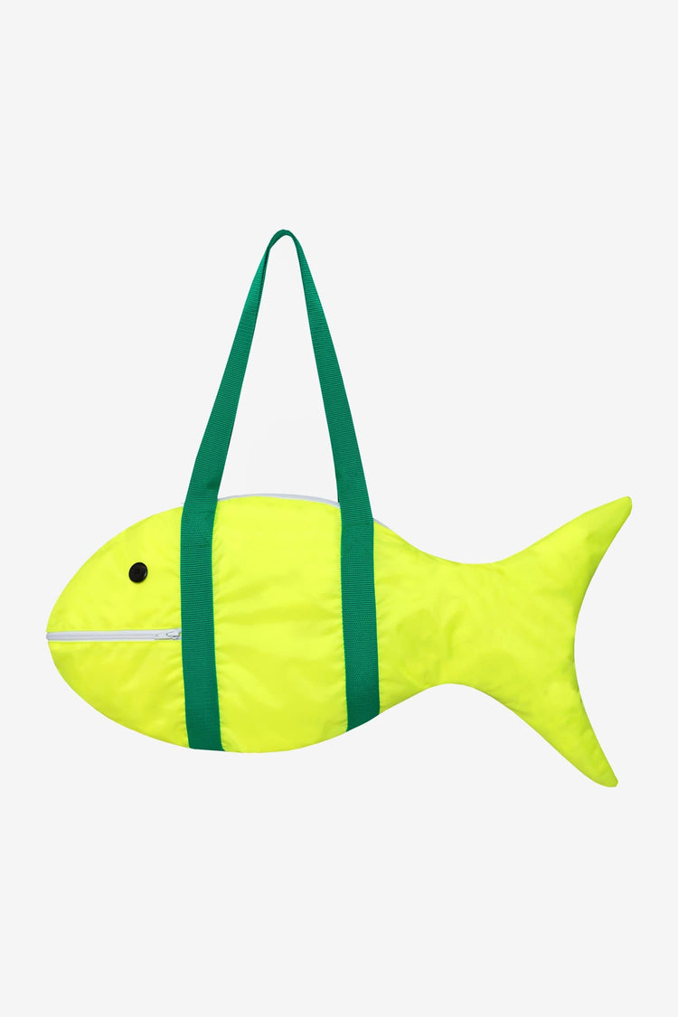 Los Angeles Apparel | Gold Fish Nylon Bag in Turquoise