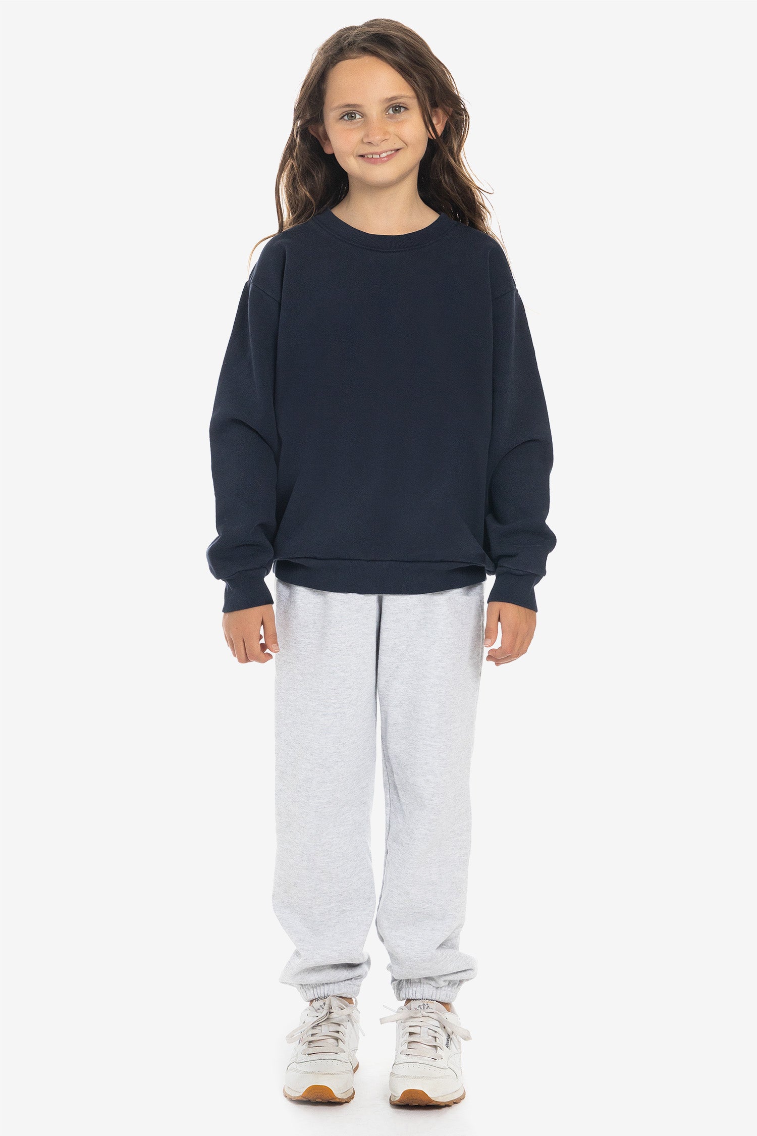 HF107GD - Kids Apparel Angeles – Sweatshirt Crew Fleece Los Heavy Dye Garment