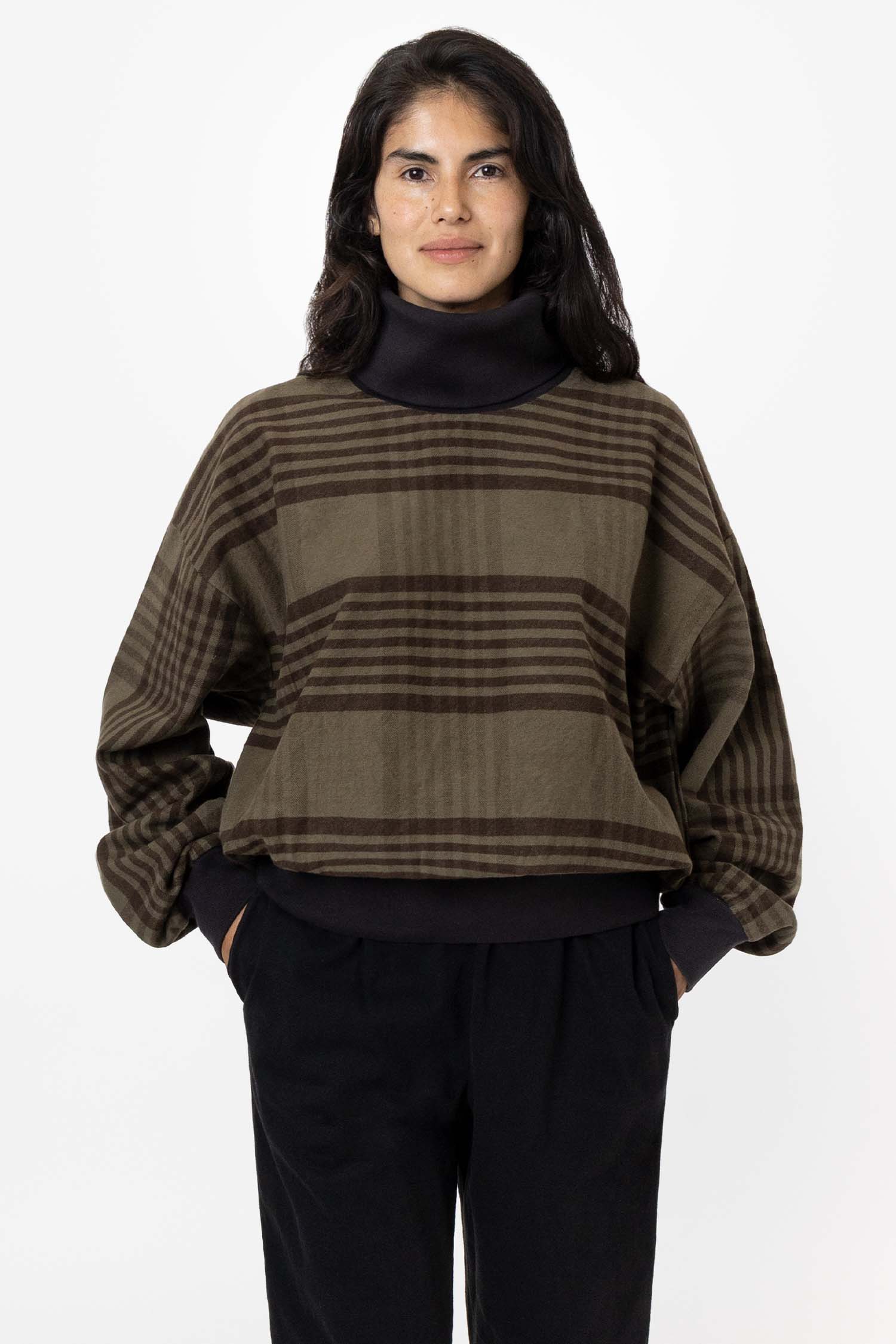 RCF01 - Flannel Turtleneck Sweater with Heavy Cotton Rib – Los 