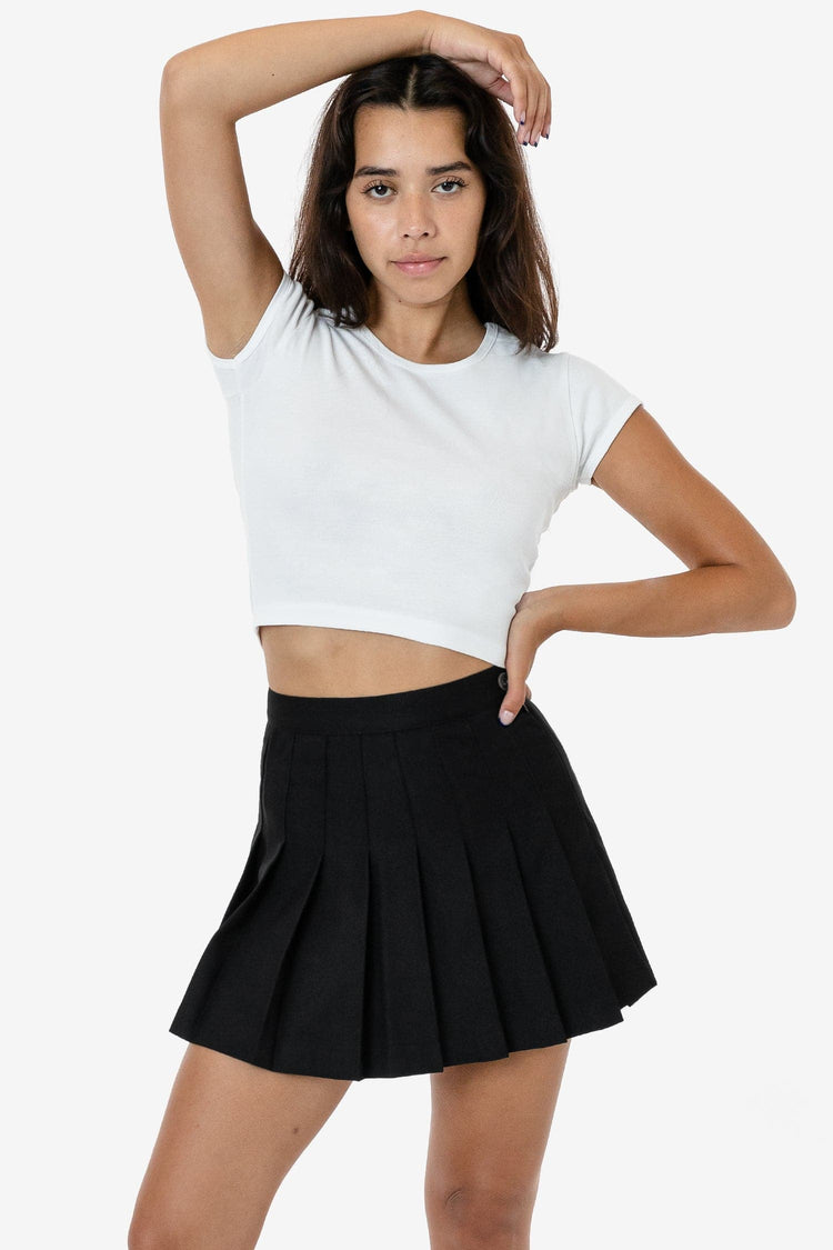 Black Tennis Pleated School Mini Skirt -  Canada