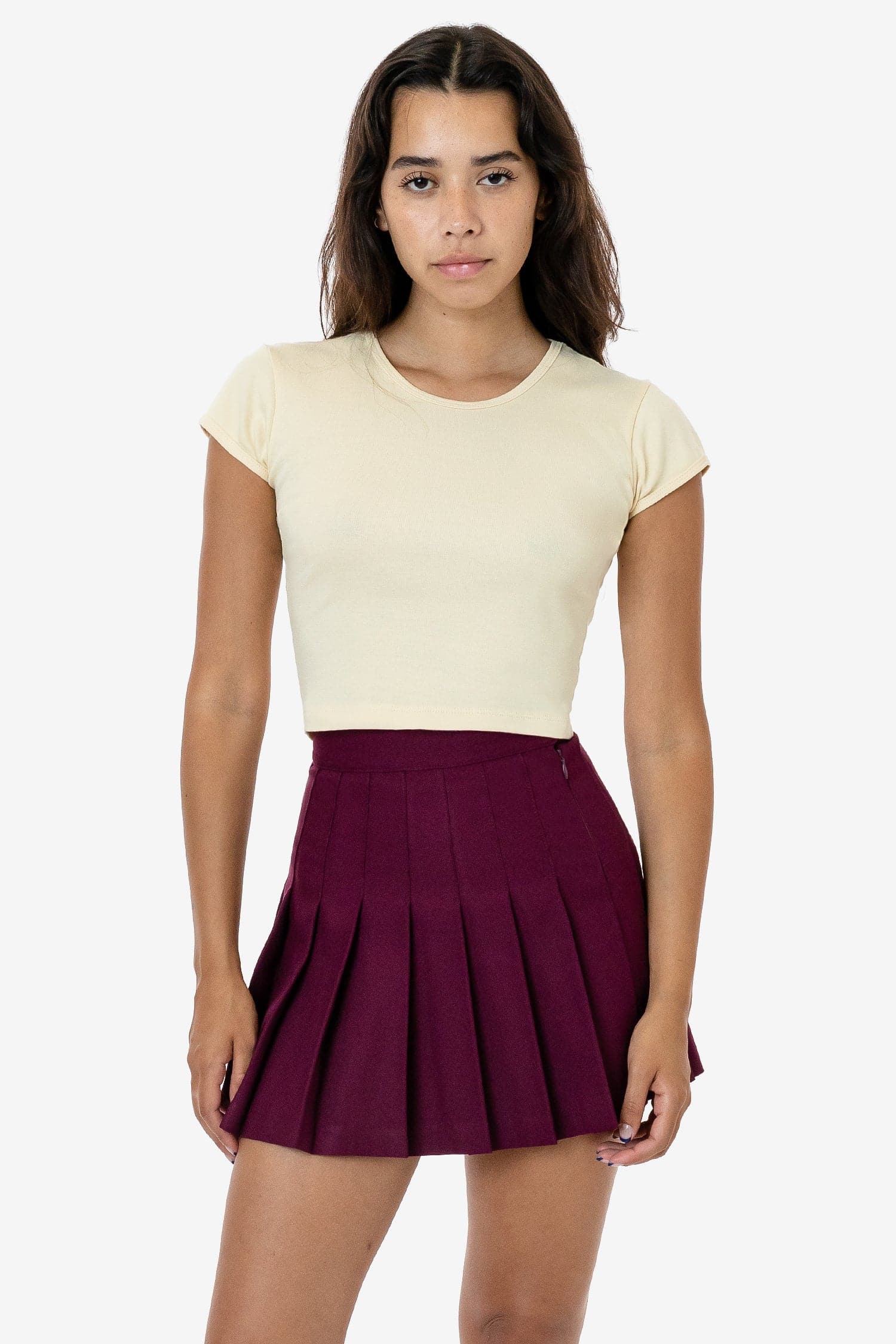 Burgundy cheap tennis skirt