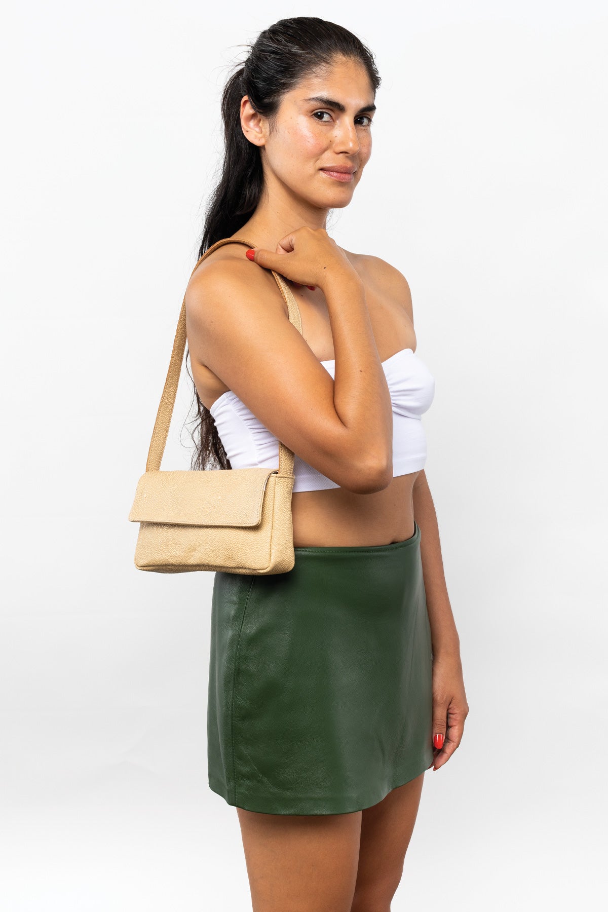 RLH3431 - Classic Leather Shoulder Bag – Los Angeles Apparel