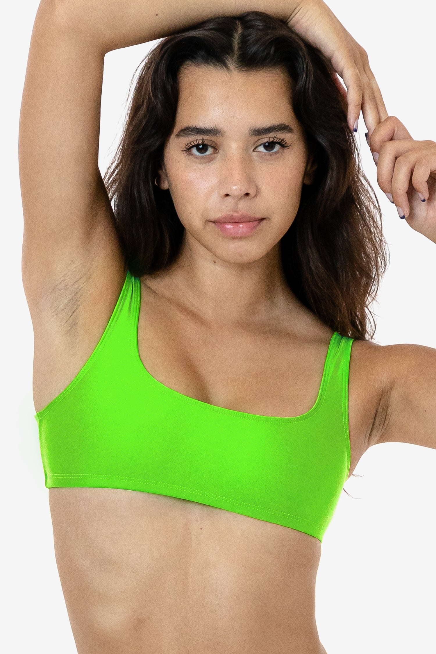 Buy Neon Lime Green Sports Bra Bikini Top Online in India 