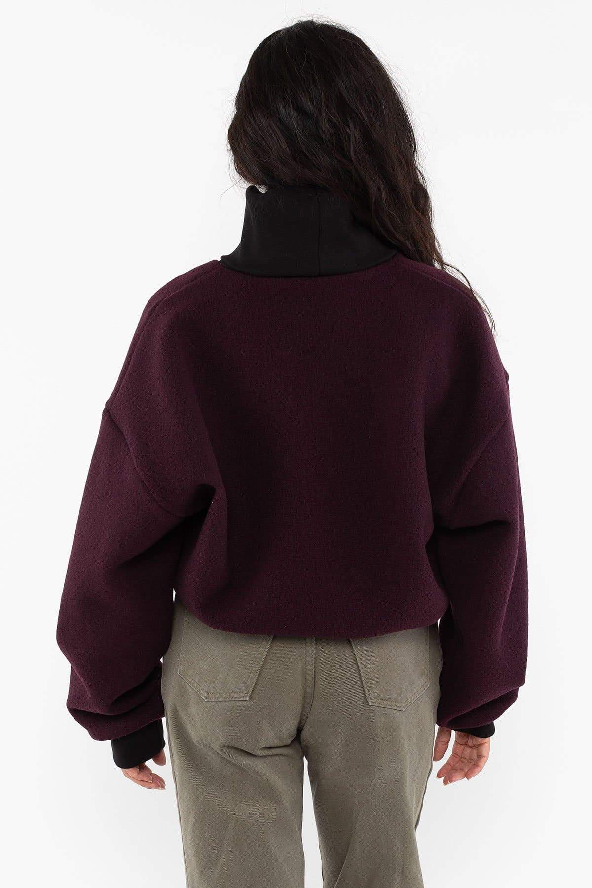 RWHR313 - Wool Turtleneck Sweater with Heavy Cotton Rib