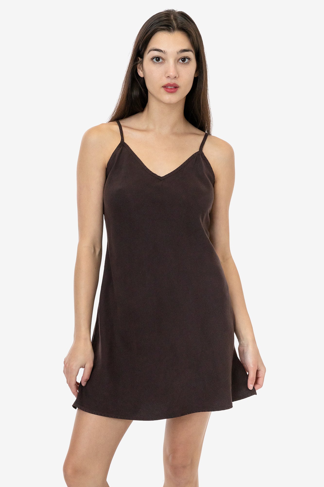 Tn100gd - Tencel Mini Slip Dress, Flamma Red / S Tn100gd - Tencel Mini Slip Dress, Flamma Red / S