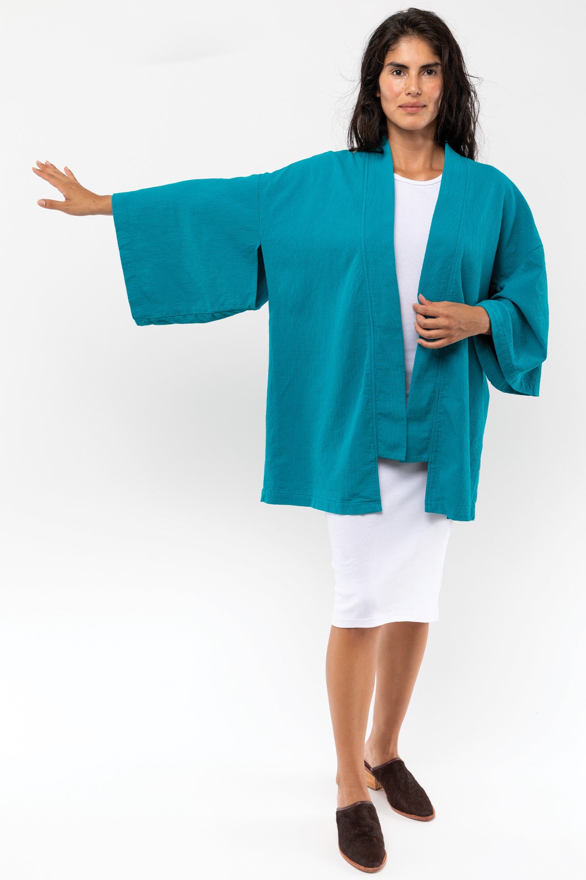 DCT01GD - Double Style Textile Mid Length Kimono – Los Angeles Apparel