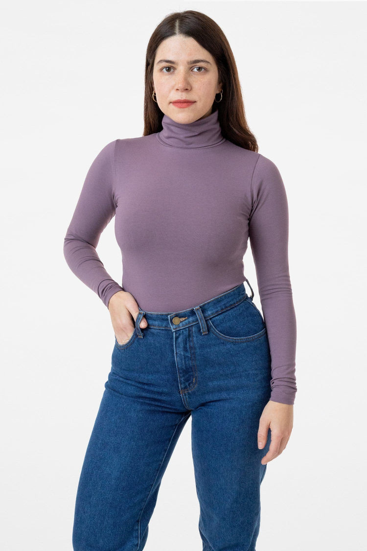American Apparel Women's Cotton Spandex Long Sleeve Turtleneck, Black,  Small : : Clothing, Shoes & Accessories