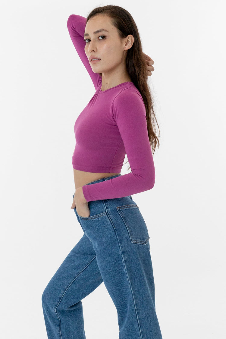 Long Sleeve Fitted Crop Top in Blueprint – Southern Athletica