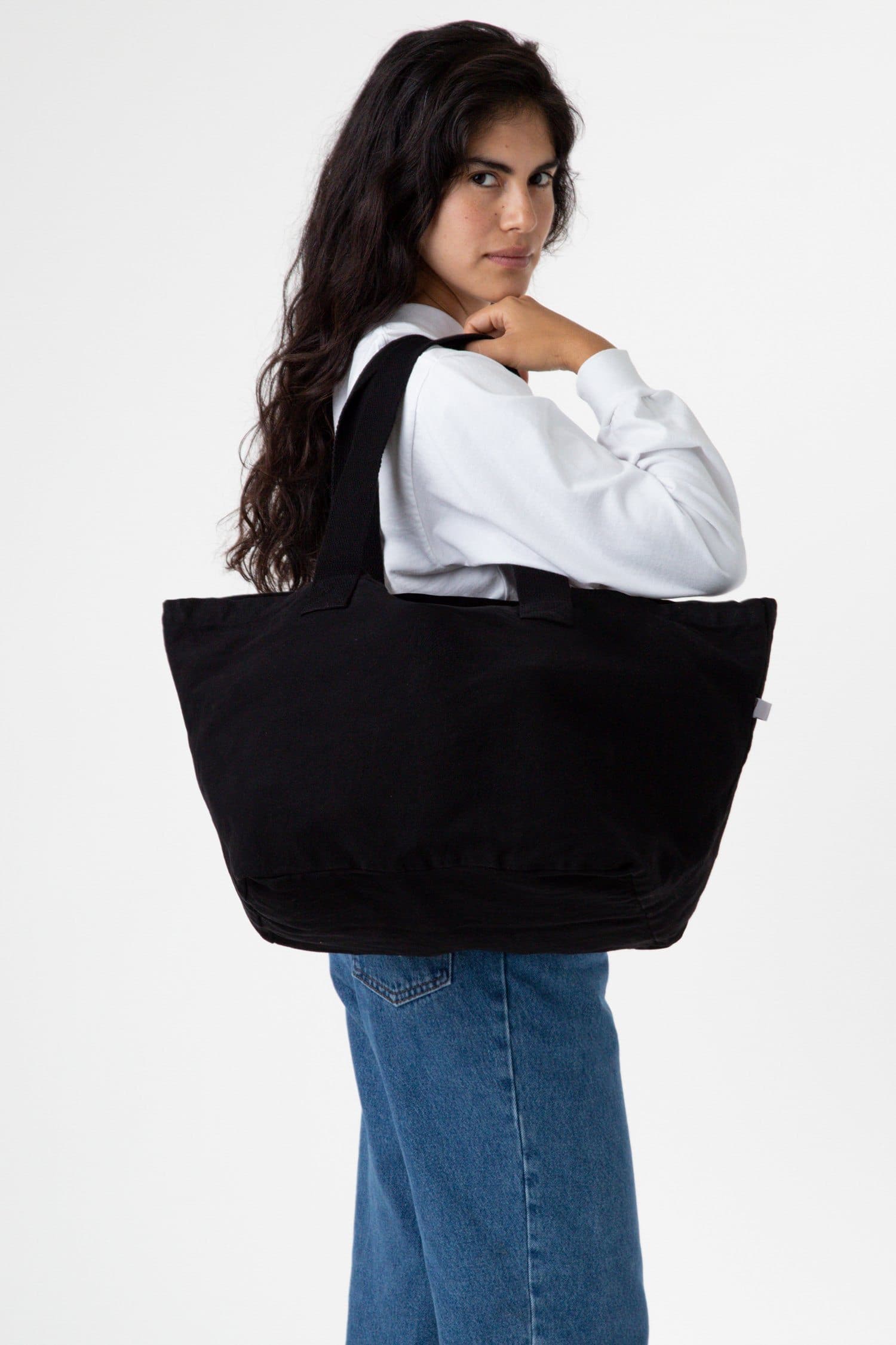 Korean Style Women Tote Bag Single Shoulder Zipper Pouch Large