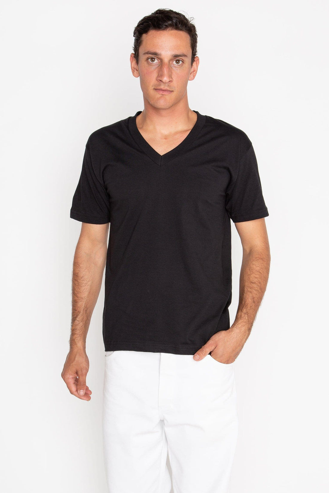 24056 Mix - Fine Jersey V-Neck T-Shirt – Los Angeles Apparel