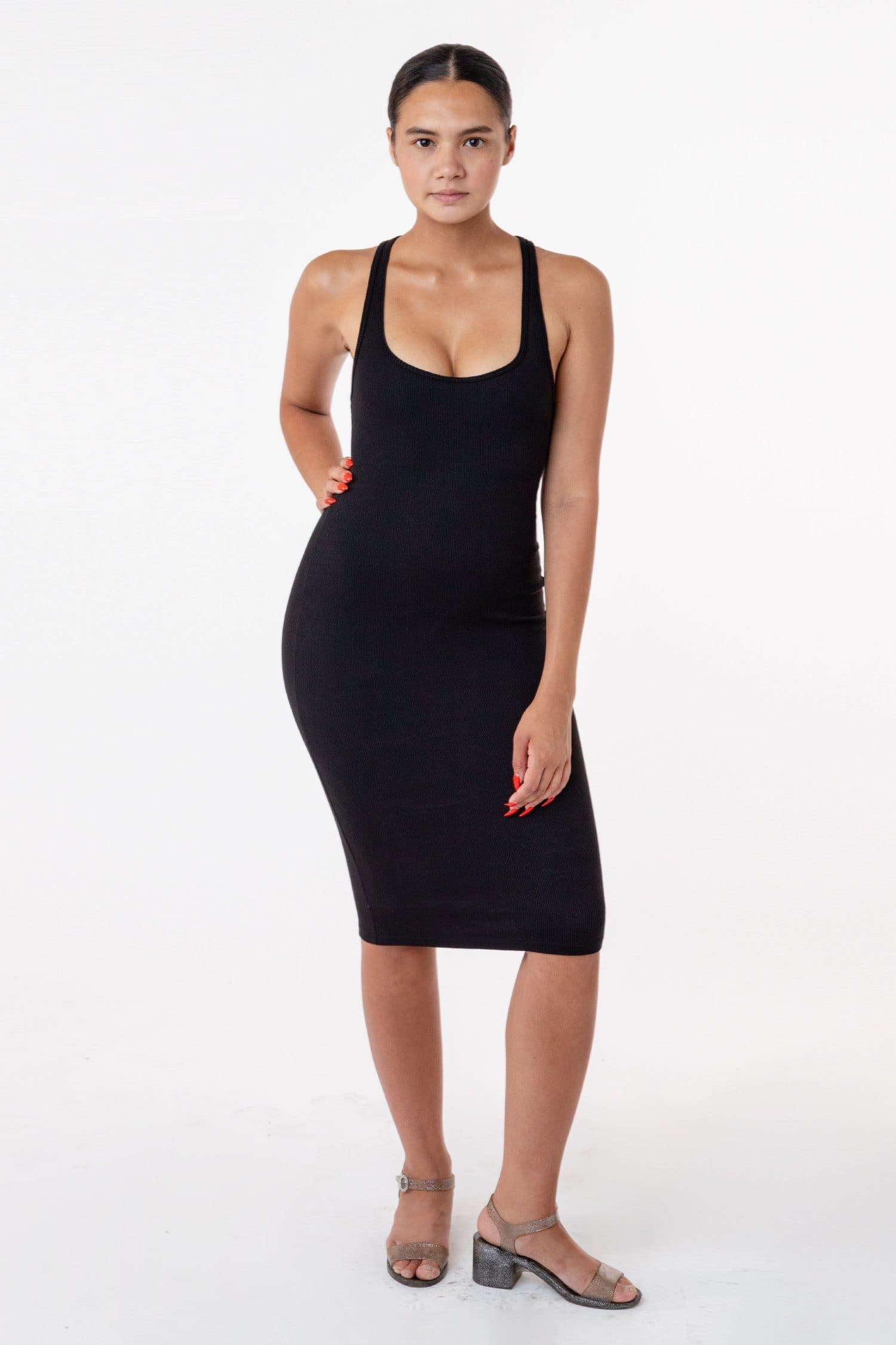 vince ribbed racerback dress Vince - White Ribbed Tank Dress