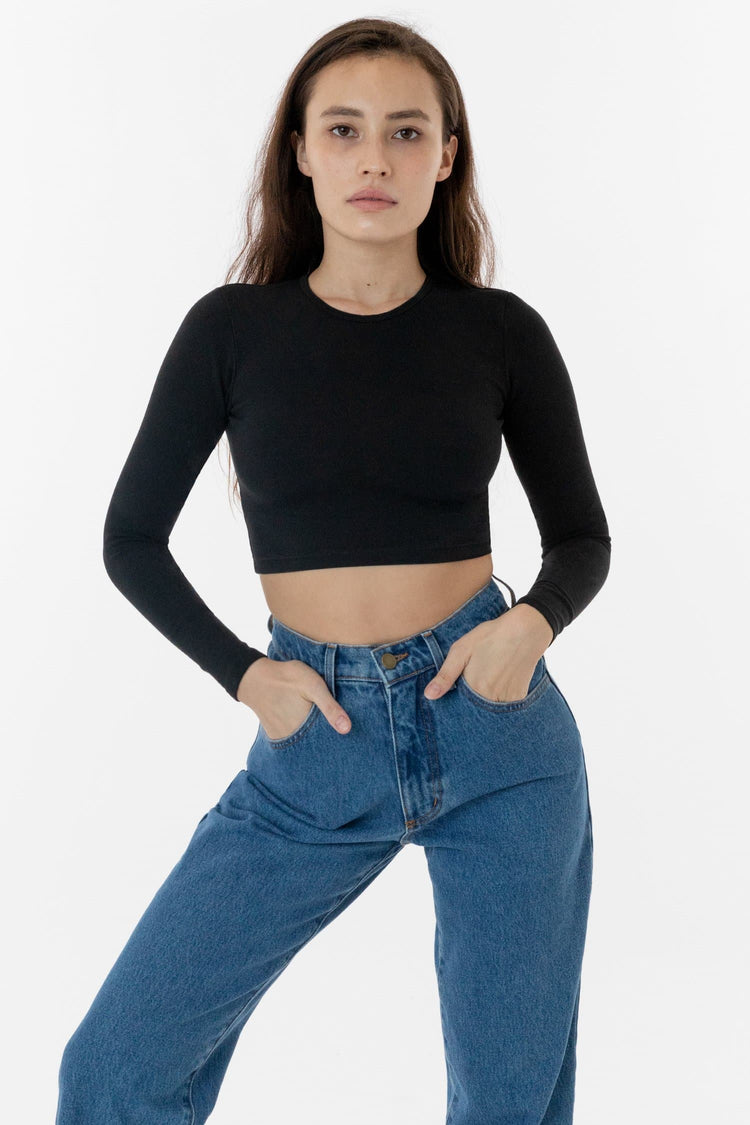 Leto Collection - Long Sleeve Fitted Crop Top $33 – Thank you