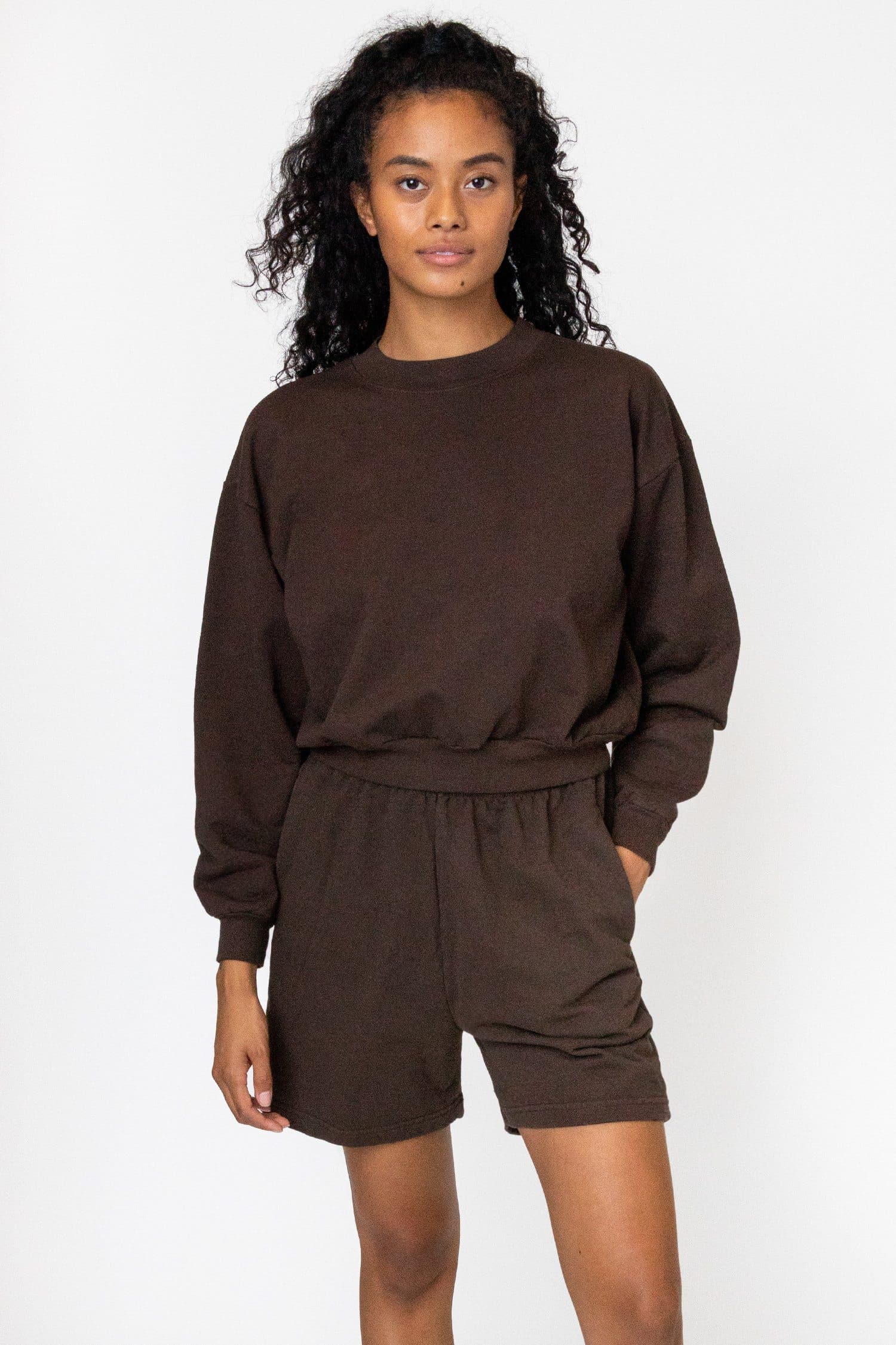 MAHF トレーナー MWT06GD - Garment Dyed Cropped Mock Neck French Terry Pullover