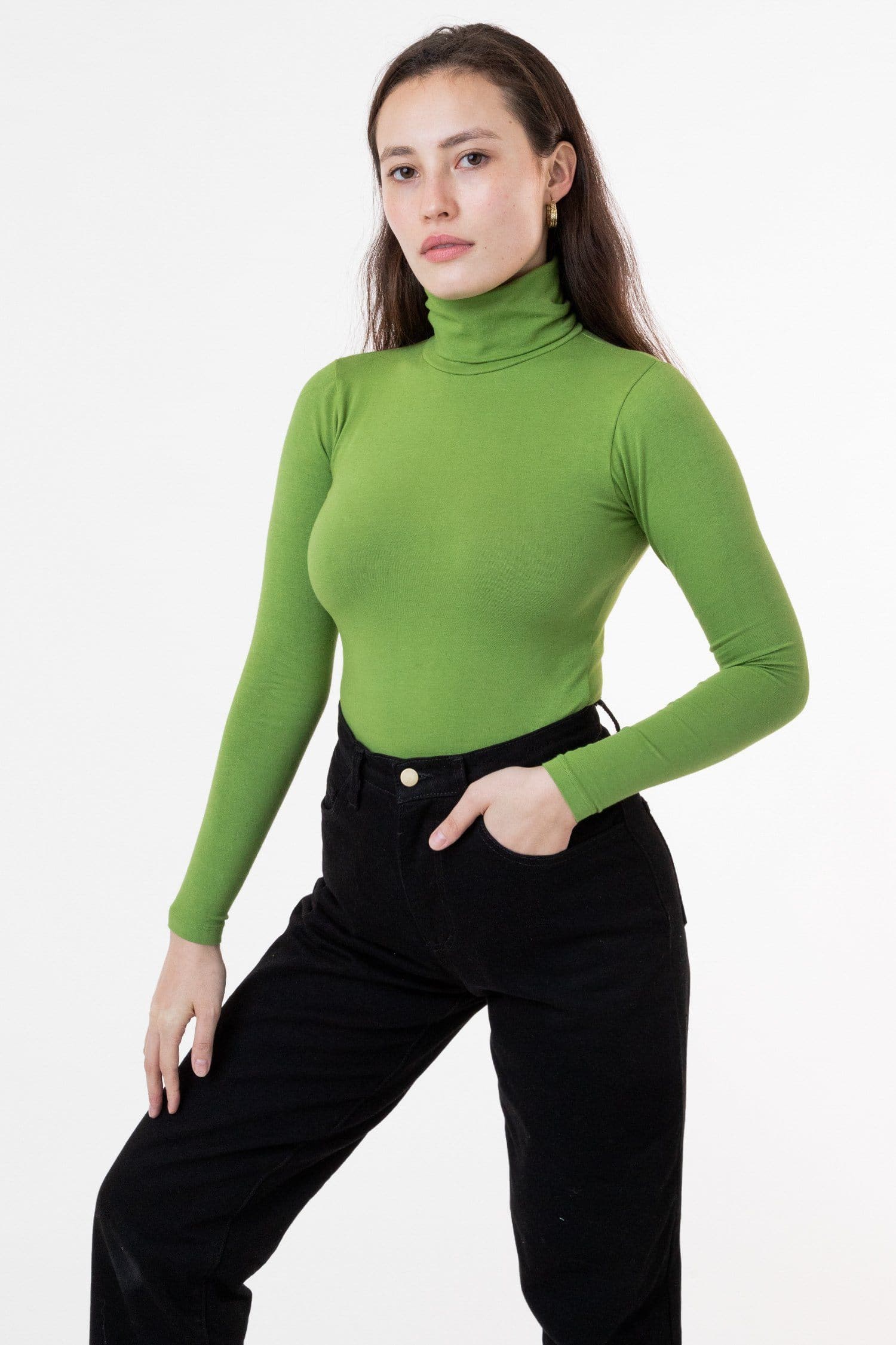 Cotton spandex turtlenecks best sale