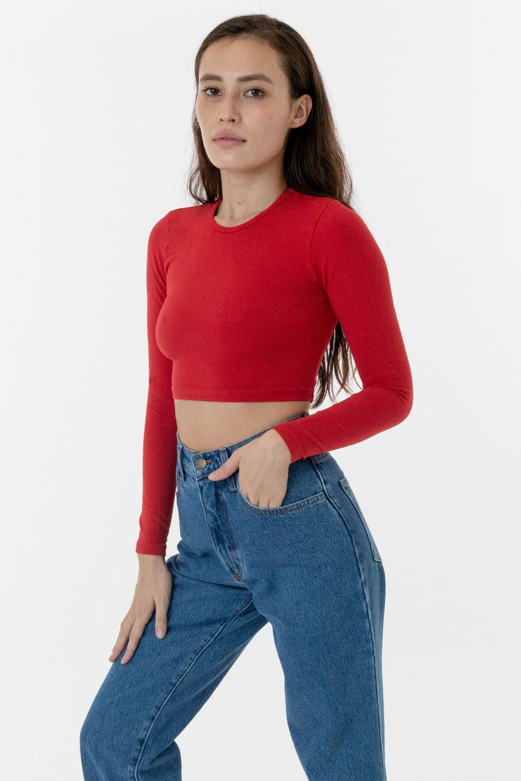 GAMISS Crop Tops for Women Long Sleeve Tops Cropped Mock Neck