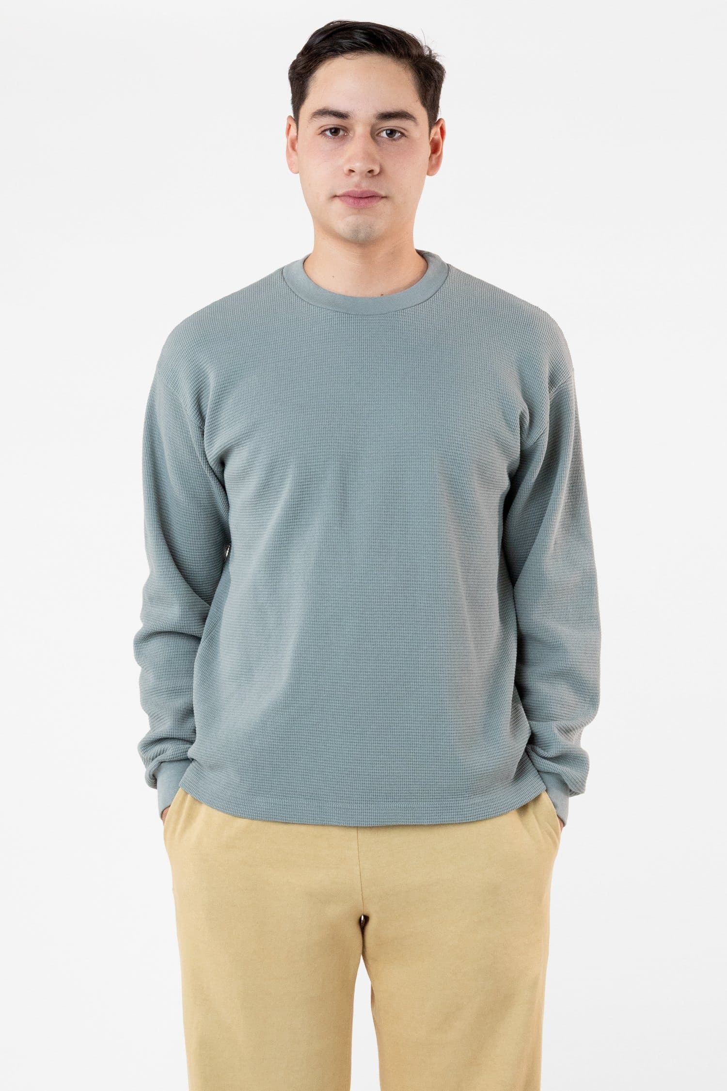 TX407GD - Long Sleeve Heavy Thermal Crew Neck – Los Angeles Apparel