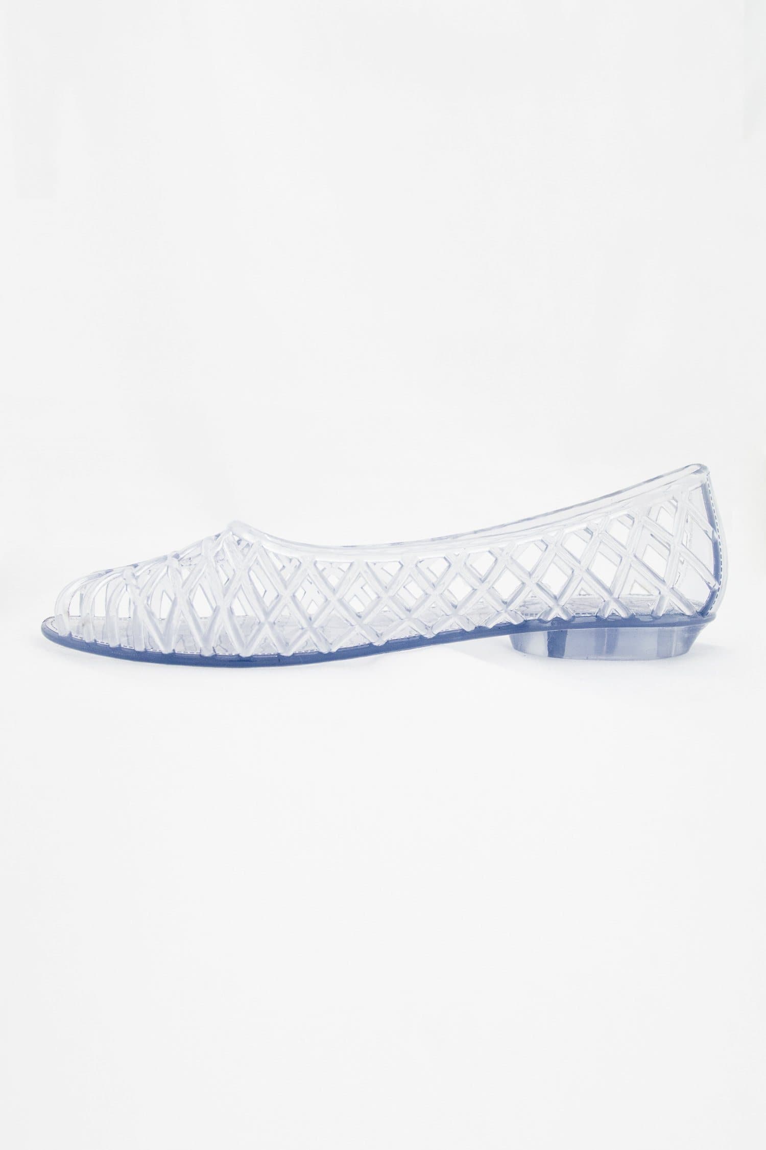 Jelly Flats for Women in Clear Size 9 by Los Angeles Apparel