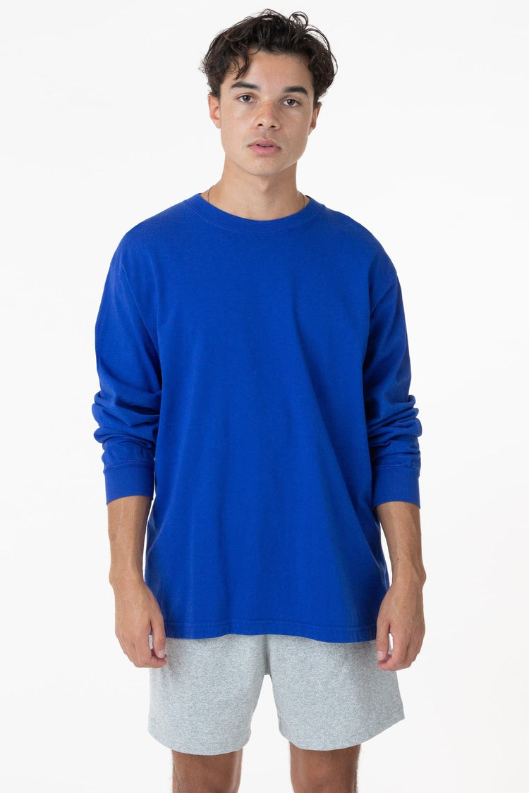 Los Angeles Apparel 6.5 oz. Garment Dye Crewneck T-Shirt | Regular Size | La Apparel Clear Blue / XL