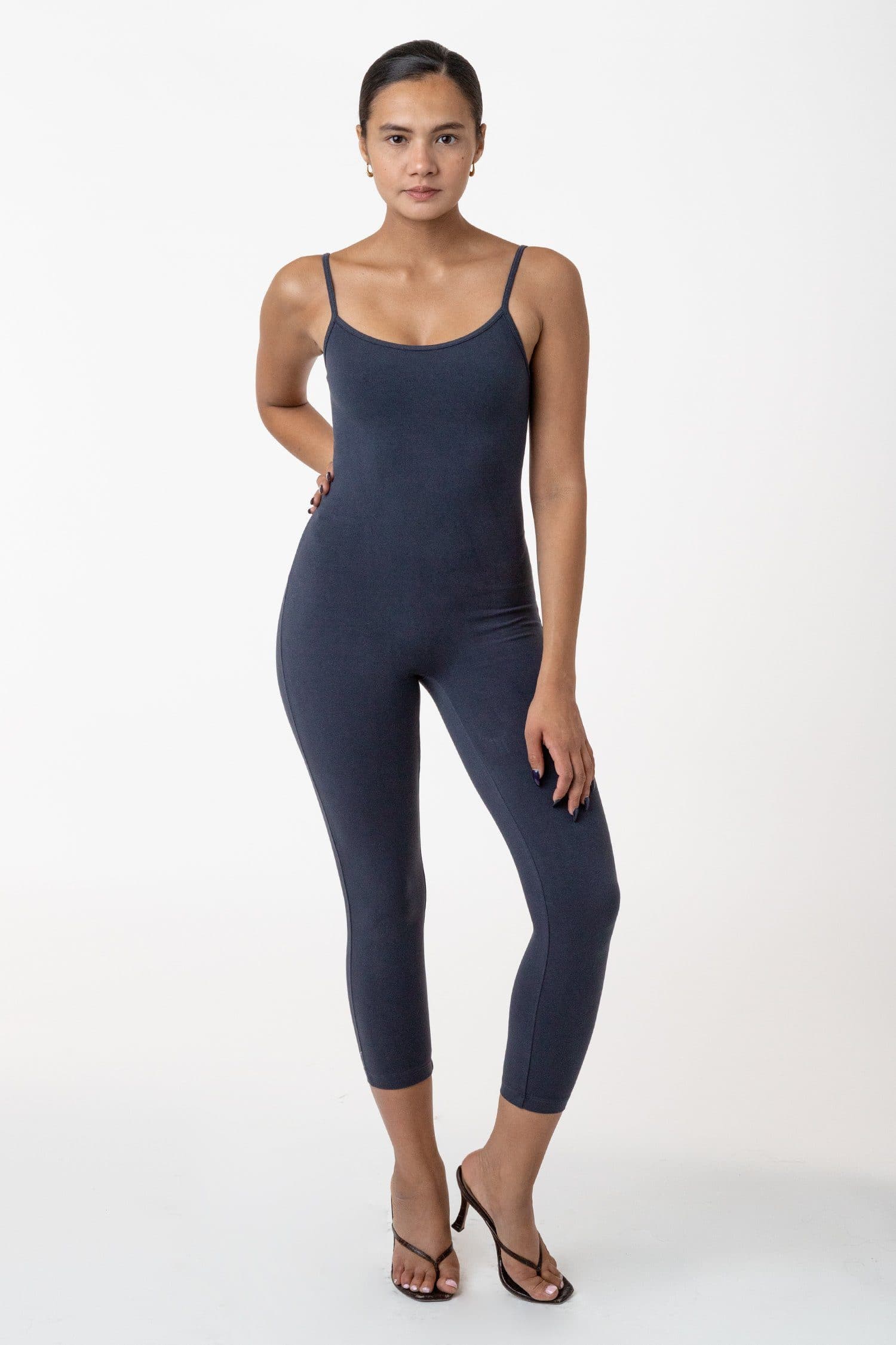 83026GD - Garment Dye Cropped Spaghetti Unitard – Los Angeles Apparel