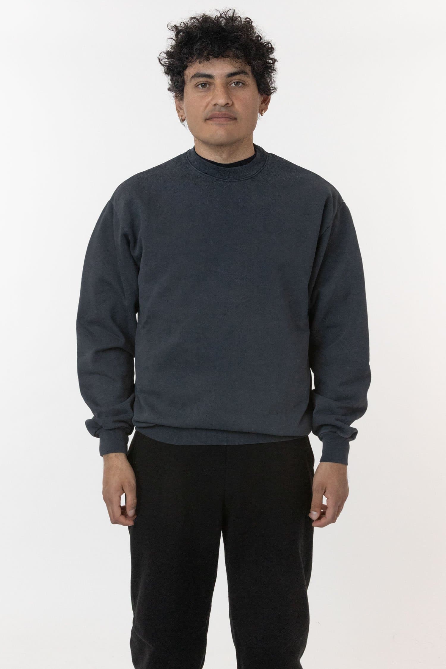 HF07GD - 14oz. Garment Dye Heavy Fleece Pullover Crewneck Sweatshirt