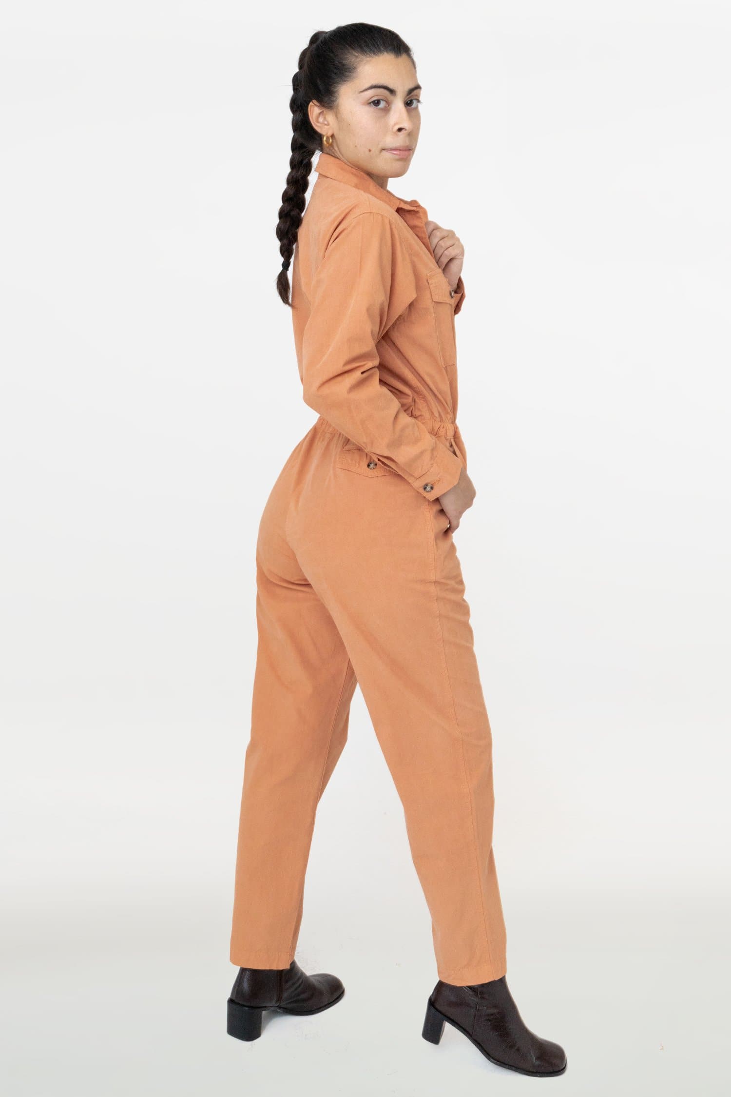 RJC3207GD - Cotton Poplin Utility Jumpsuit – Los Angeles Apparel