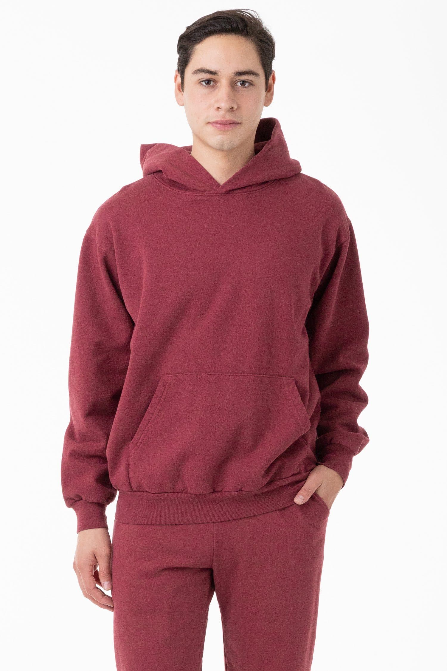 HF09GD - Garment Dye 14oz. Heavy Fleece Hooded Pullover Sweatshirt