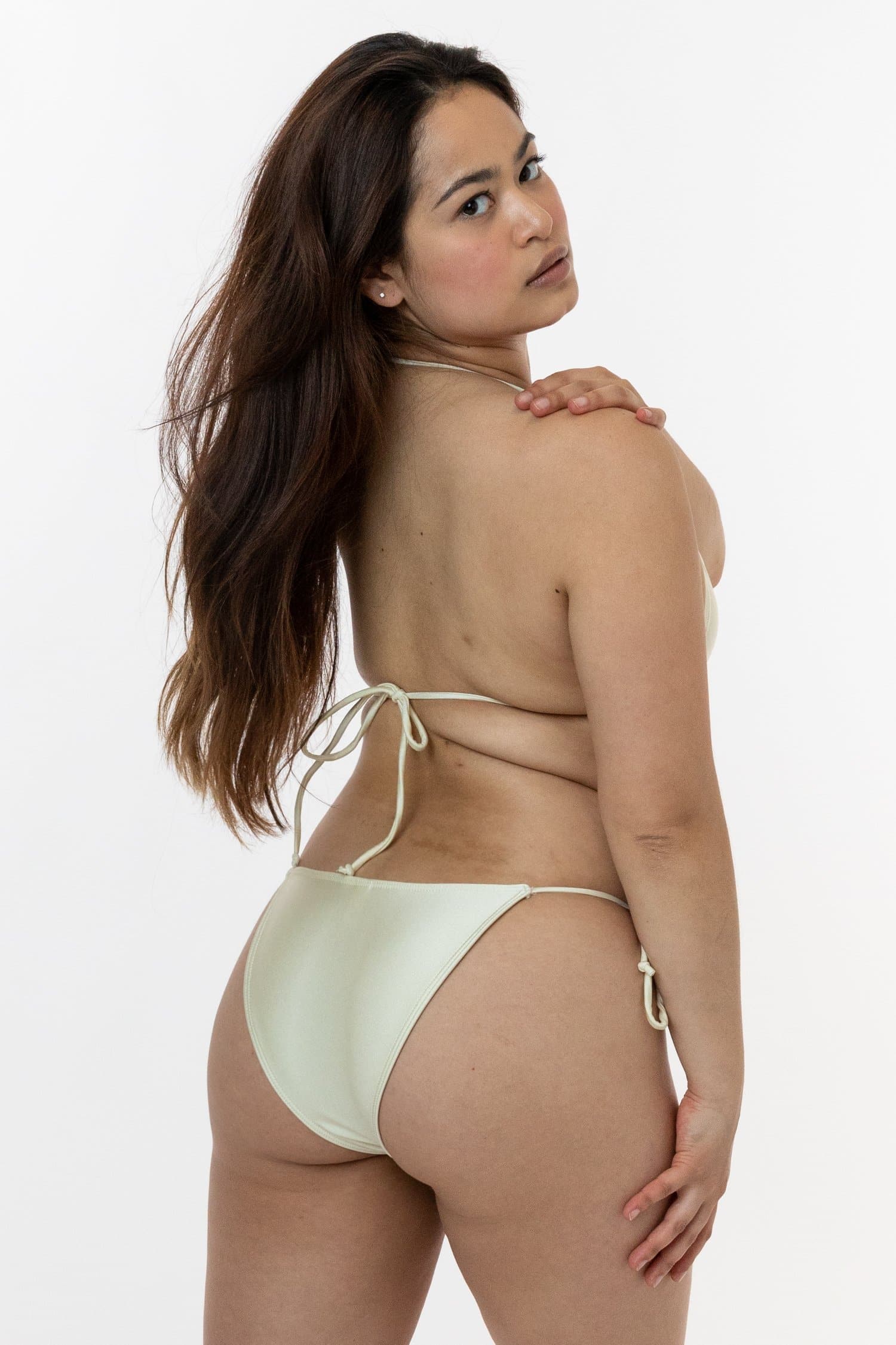 RMH3004 - Shiny Matrix String Bikini Bottom – Los Angeles Apparel