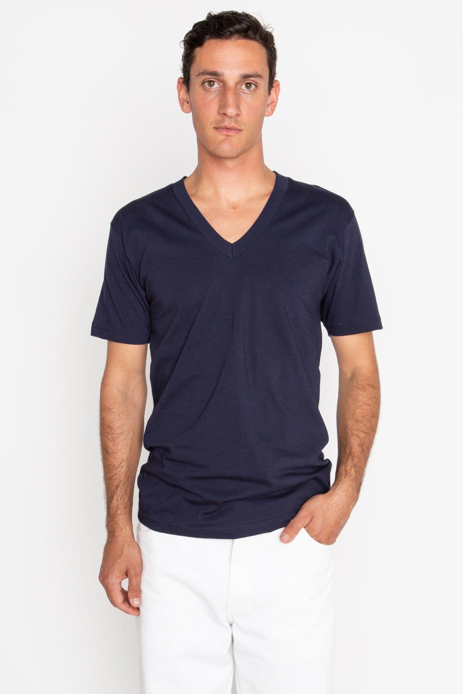 24056 Mix - Fine Jersey V-Neck T-Shirt