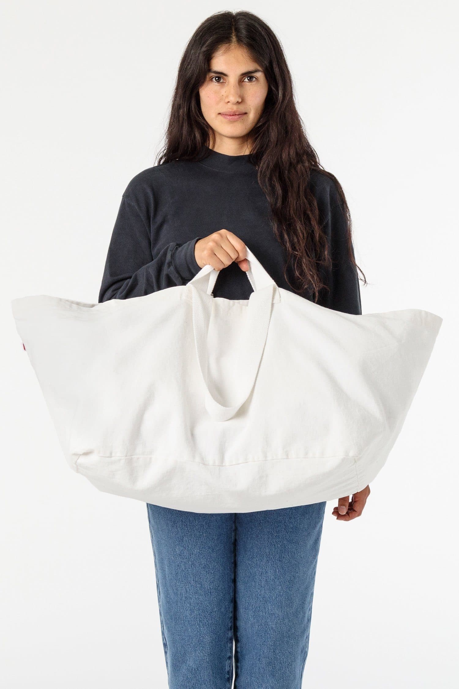 Los Angeles Apparel | Bull Denim Essential Tote Bag in Off White