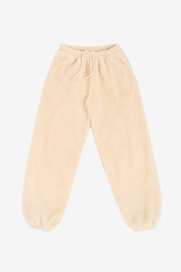 Ardene Sherpa-Lined Sweatpants in Beige, Size, Polyester