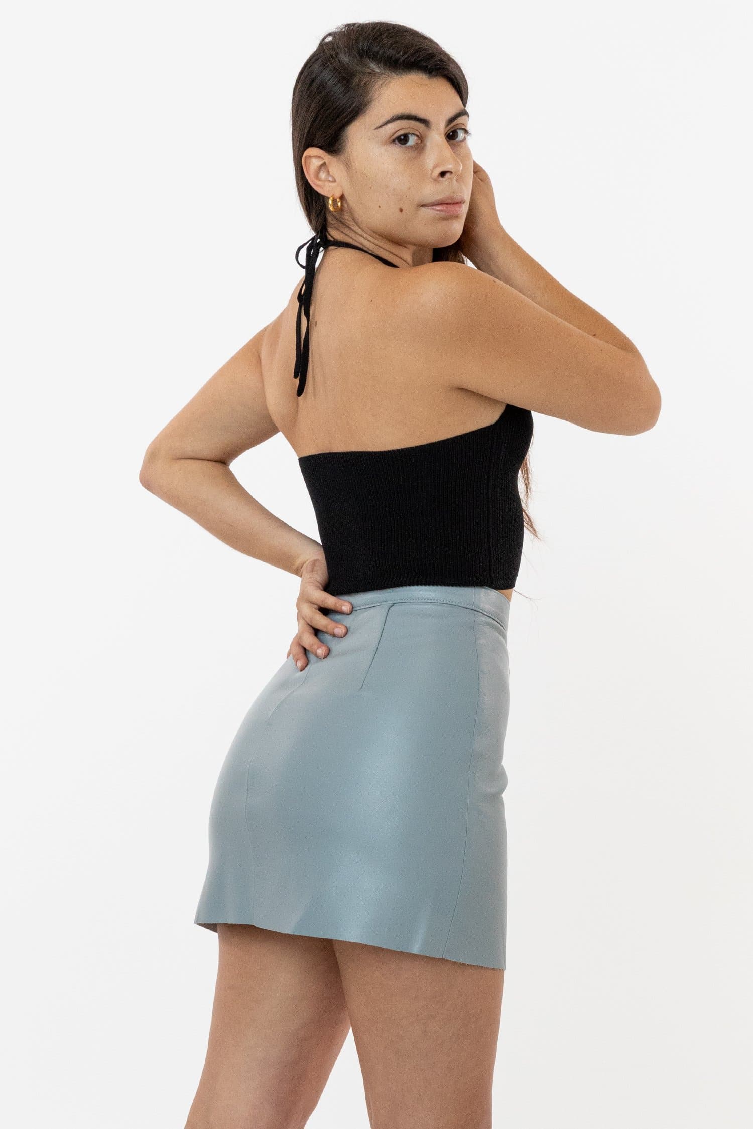 Baby blue vinyl clearance skirt