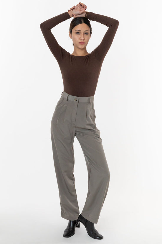 RSAPP350 - Poly Pleated Straight Leg Pant – Los Angeles Apparel