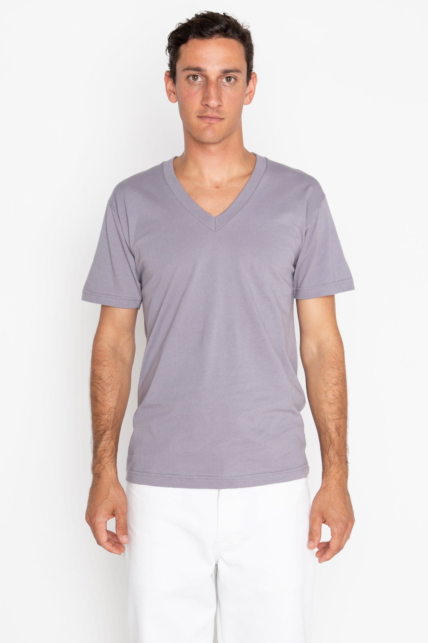 24056 Mix Fine Jersey V Neck T Shirt Los Angeles Apparel