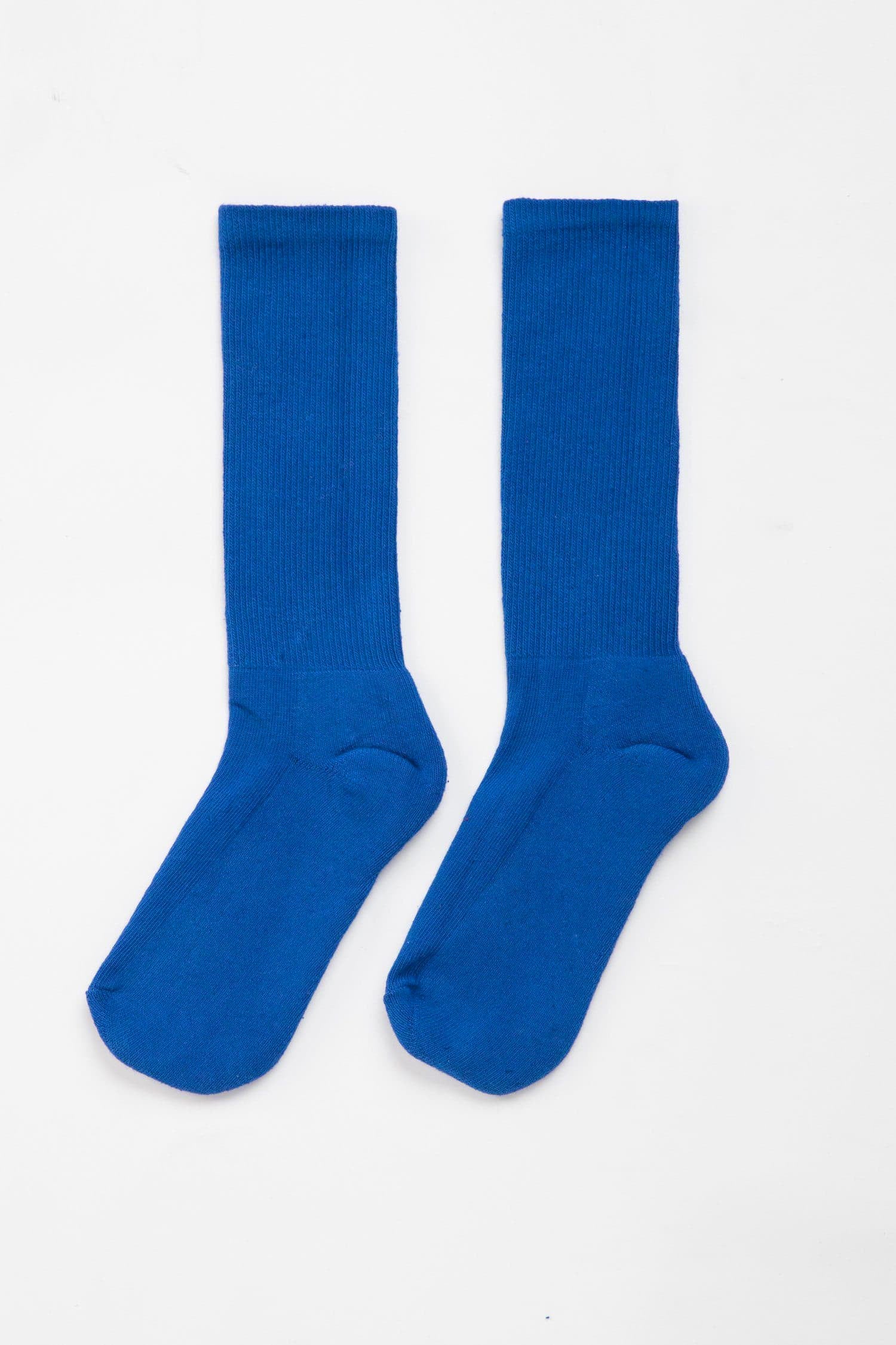 Femme/Homme Athletic Logo Cotton Blend Socks Light Blue/Egret