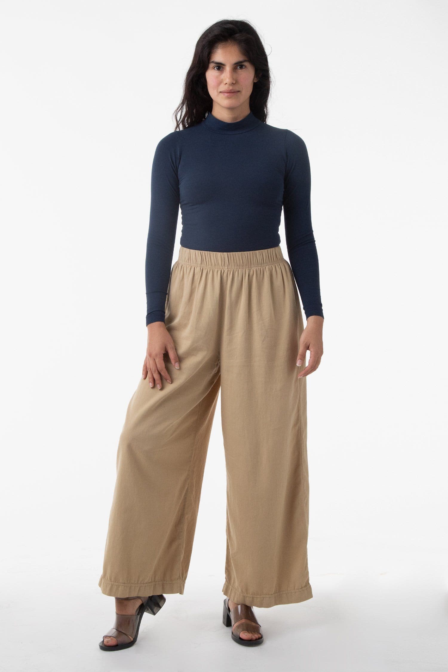  Pact Waffle Wide Leg Crop Pants Currant SM : Clothing