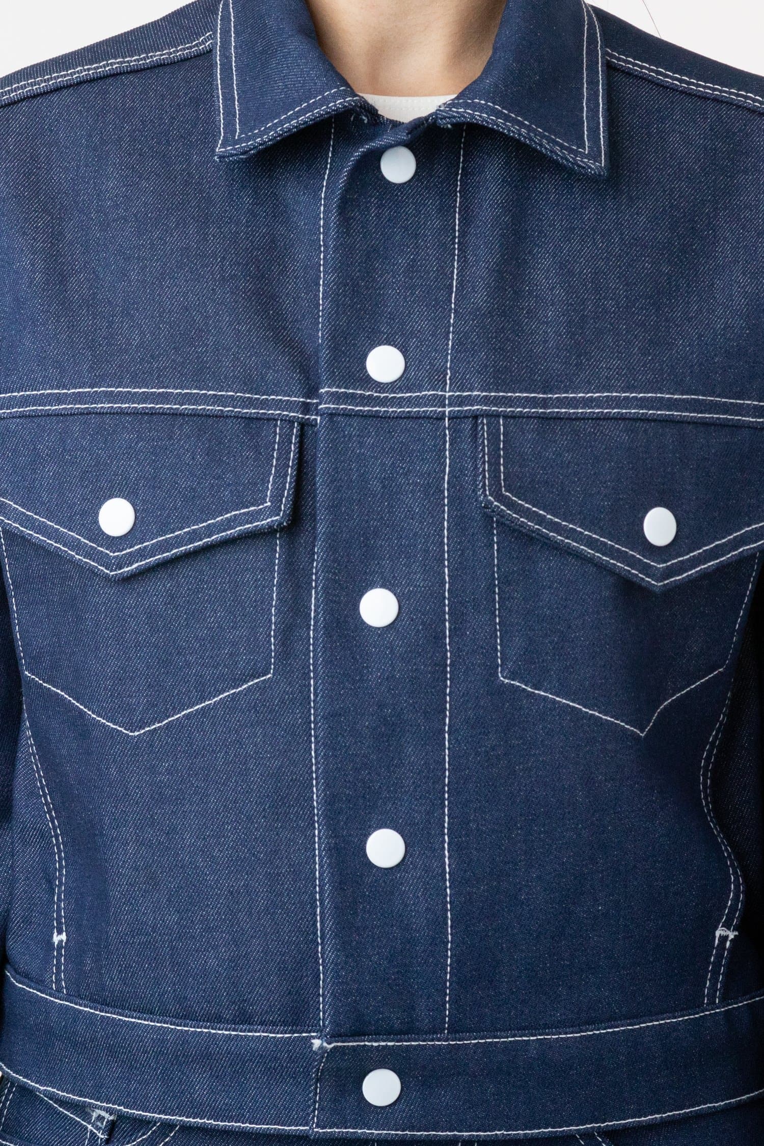 Rdnw03 - Raw Indigo Cropped Denim Jacket, Raw Indigo / XS Rdnw03 - Raw Indigo Cropped Denim Jacket, Raw Indigo / XS