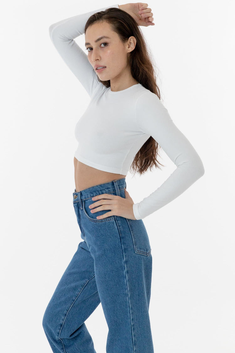GAMISS Crop Tops for Women Long Sleeve Tops Cropped Mock Neck Fitted Tee  Tops Black, S at  Women's Clothing store